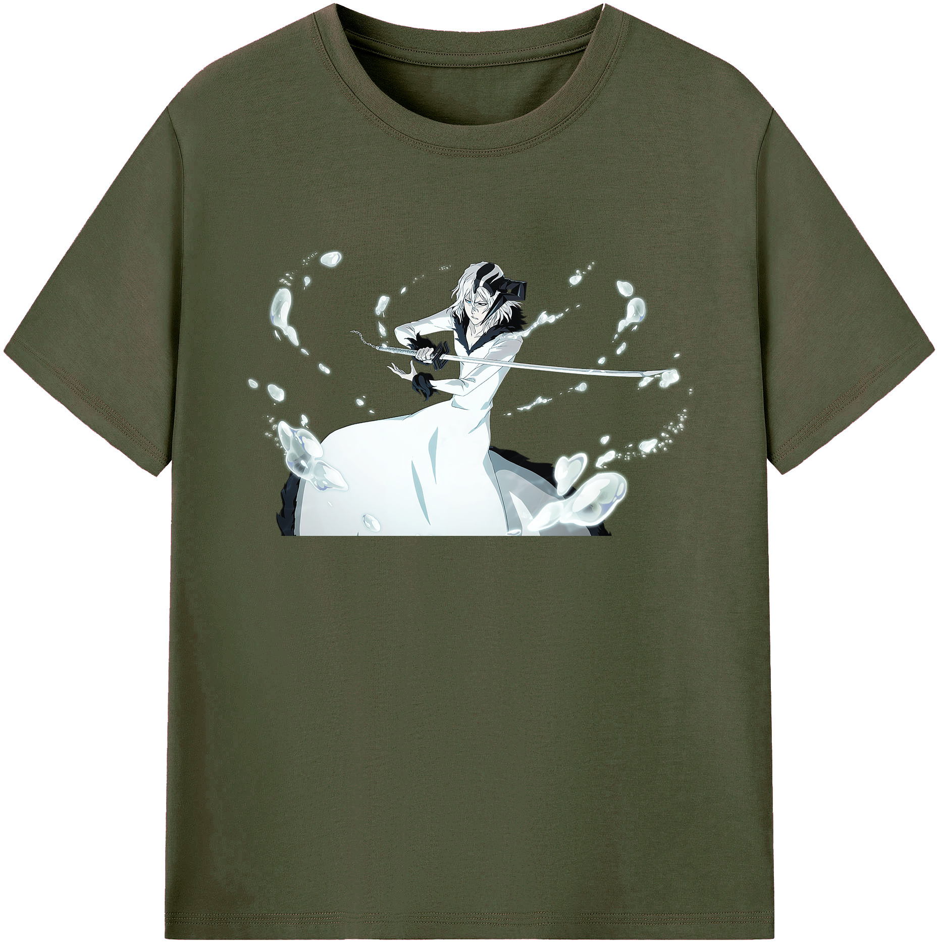 （画像用） ブリーチ 黒崎一護（くろさき いちご）BLEACH Kurosaki Ichigo 綿100％ メンズ半袖Tシャツ｜肌触りやわらか＆通気性